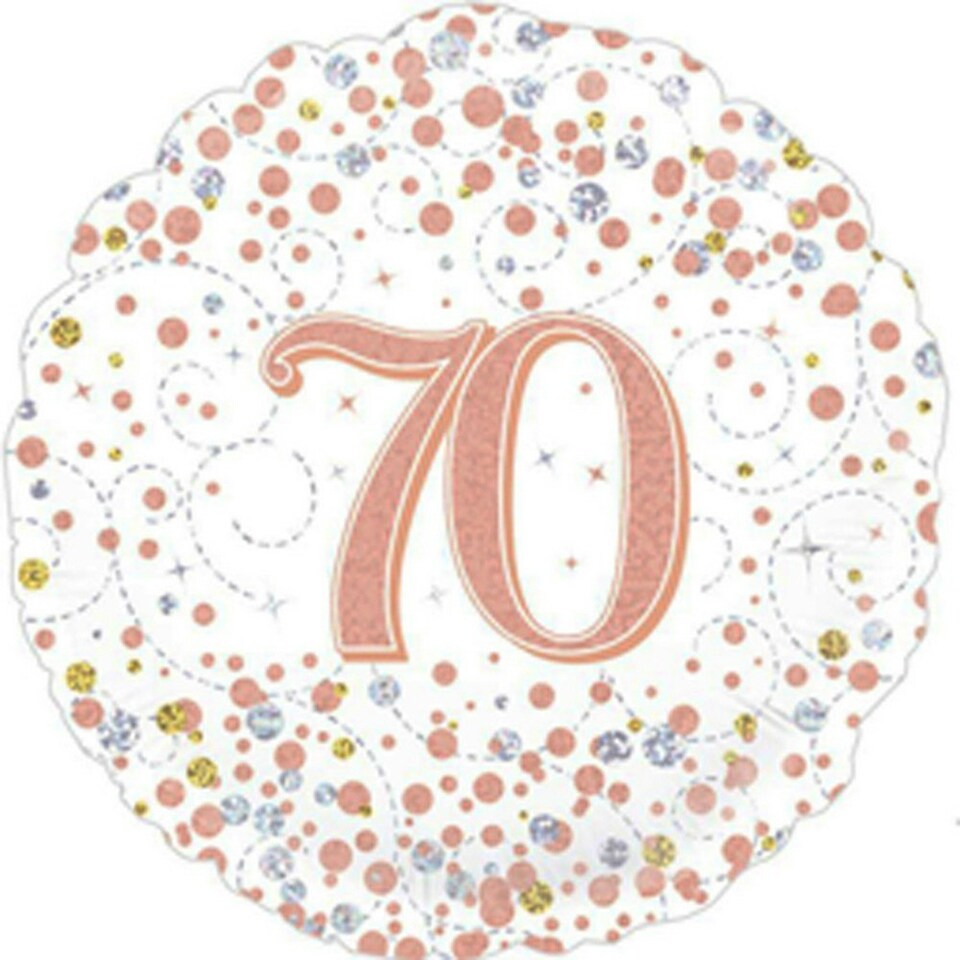 Oaktree 18 Inch Sparkling Fizz Birthday Foil Balloon - Age 70 - One Size