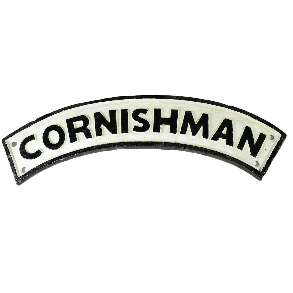 image 1 of "Cornishman" Cast Iron Sign Plaque Door Wall House Fence Gate Post Garden