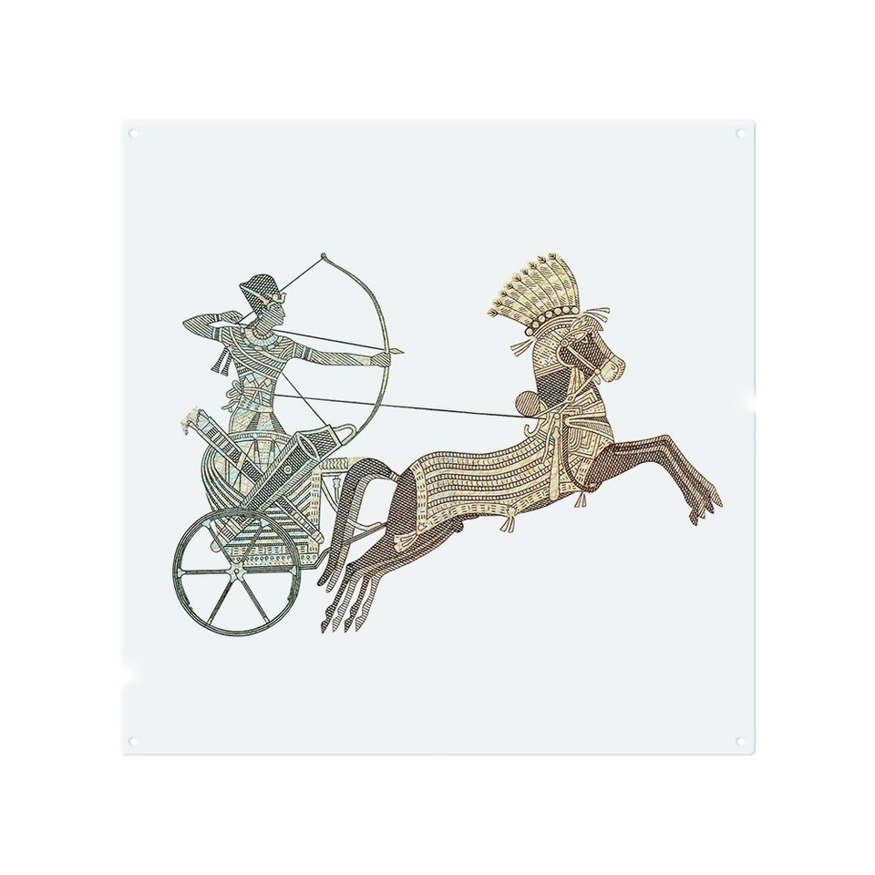 image 1 of Pharaoh On War Chariot Splash Back | White