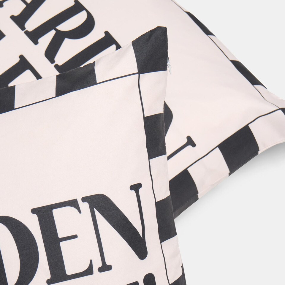 image 1 of OHS 2 x Garden of Fun Slogan Garden Cushion Covers Outdoor Water Resistant