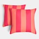 image 1 of OHS 2 x Stripe Garden Cushion Covers Outdoor Water Resistant | Multi | Orange/Pink