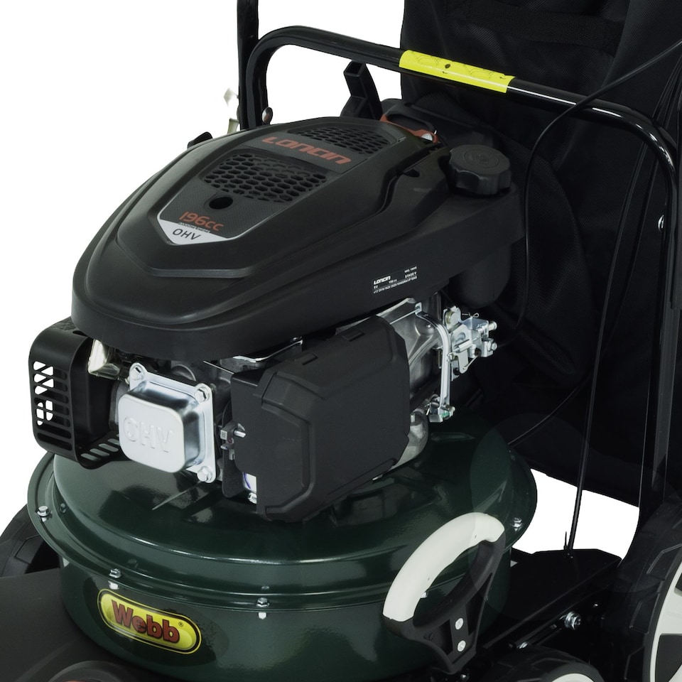 image 1 of Webb 196cc Petrol Walk Behind Garden Vacuum, Loncin V200 Engine, 150L Collector
