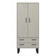 image 3 of Core Products Texas, 2 Door, 2 Drawer Wardrobe H176cm x W76.5cm x L53cm Grey