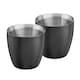 image 6 of Set of 2 Stainless Steel Espresso Coffee Cups – 90ml Double Wall Insulated Mini Drinking Mugs | Silver | 2