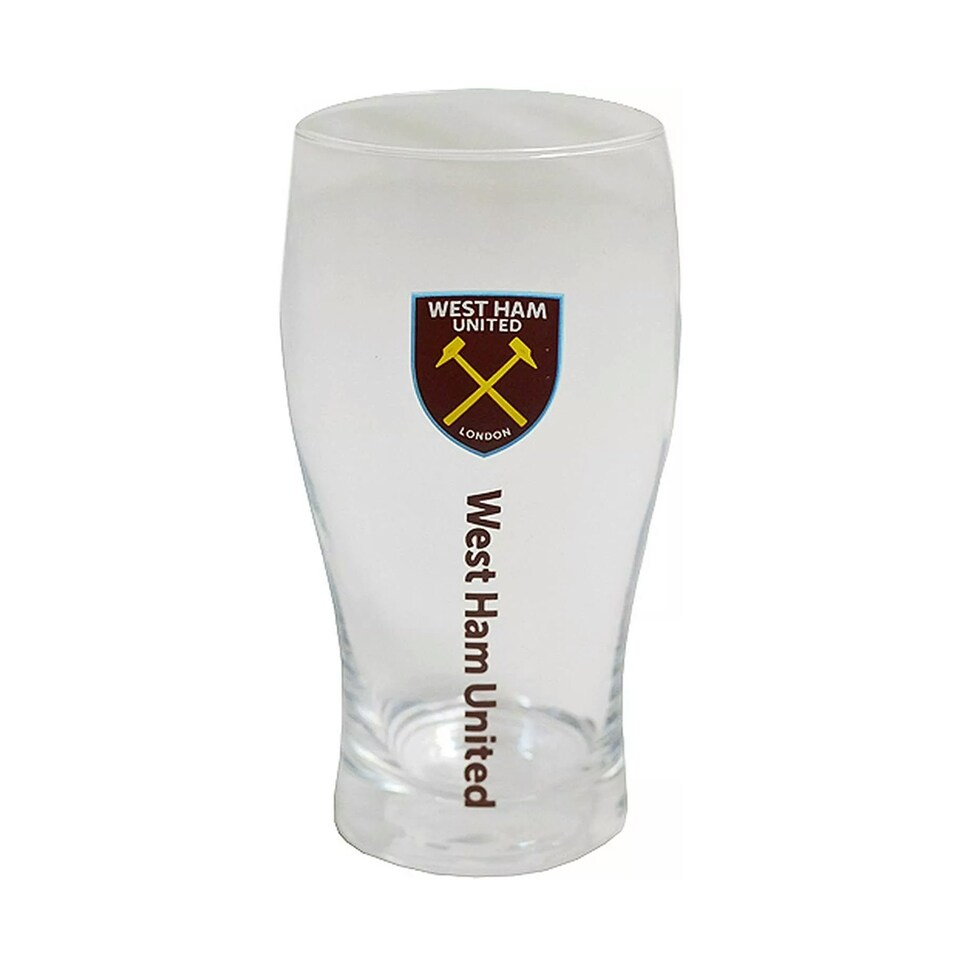 West Ham Wordmark Tulip Pint Glass NC N/A