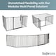 image 4 of Safetots Premium Multi Panel Room Divider, up to 154cm Wide, Grey, 70cm Tall, Flexible Barrier with Door for Baby and Toddler | Grey