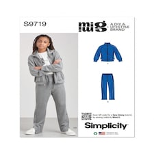 Simplicity 9719 Paper Sewing Pattern – Children’s & Teenagers’ Jackets, Trousers & Sportswear, Size A (S–M–L), Intermediate