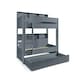 image 1 of Oliver Onyx Grey Storage Bunk Bed And Clay Orthopaedic Mattresses