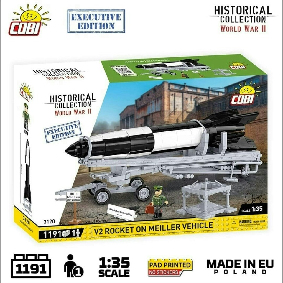 image 1 of V2 rocket on Meiller vehicle brick model - COBI 3120 - 1210 bricks EXECUTIVE EDITION