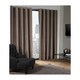 image 2 of Luxe Textured Woven Blackout Eyelet Curtains 168cm x 228cm Taupe Brown | Natural