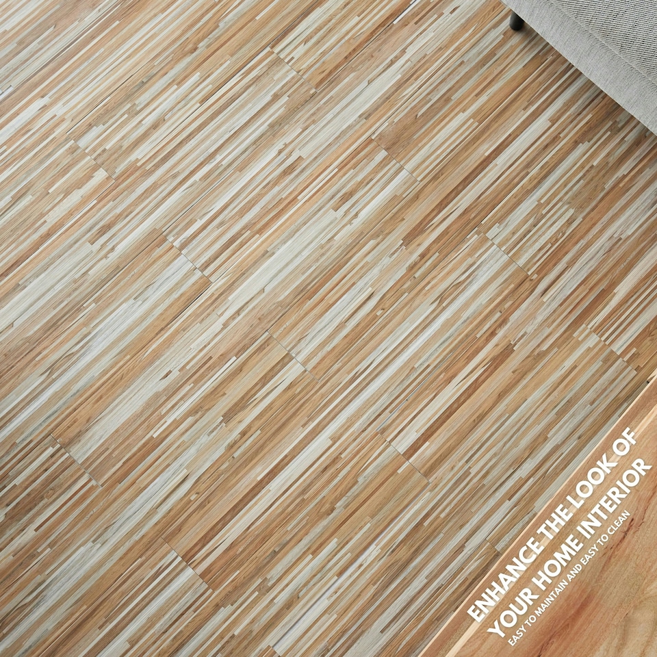 image 1 of Self Adhesive Floor Planks | 36x5.98in (91.4x15.2cm) Each | Peel & Stick Vinyl Flooring | Honeyline Grain Flow Wood Effect | DIY Waterproof Floor Tiles Brown | 0.97 sqm