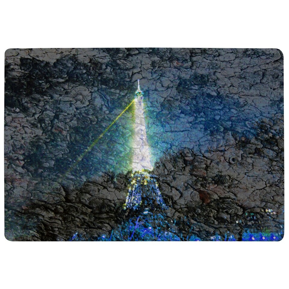 image 1 of Eiffel tower and bark (Rug) Blue | Large: 140x200cm