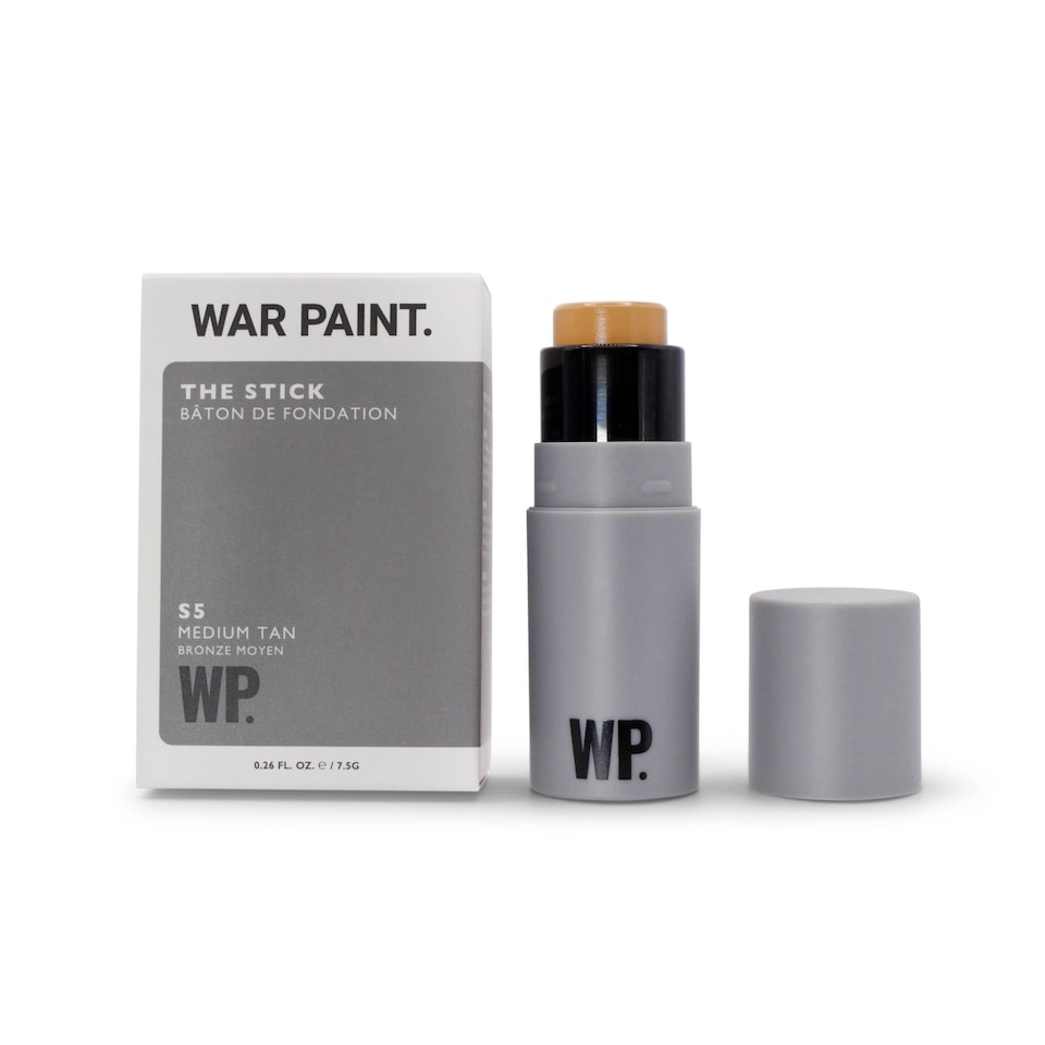 image 1 of War Paint for Men Multi-Use Complexion Concealer and Foundation Stick, Evens Skin Tone and Covers Blemishes and Dark Circles, Quick Application S5 Medium Tan 7.5g