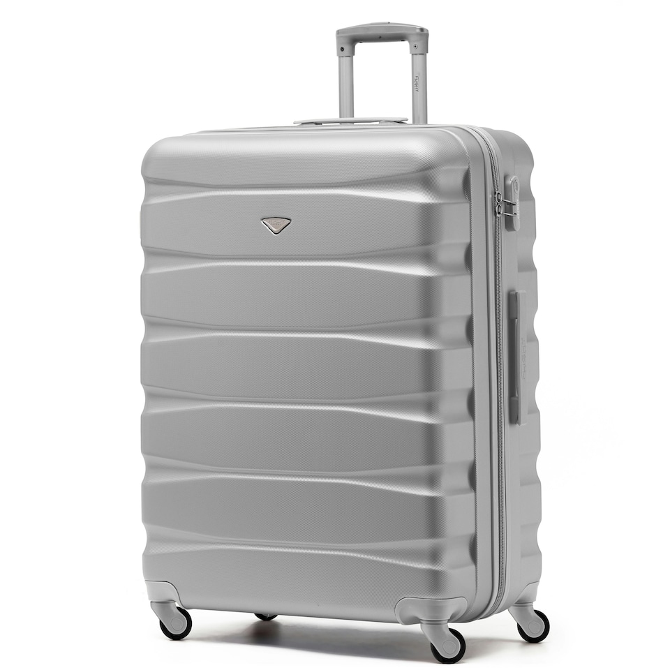 image 1 of Flight Knight 29" Extra Large Suitcase – 20kg Capacity Hard Shell Check-In Luggage with 4 Wheels  100+ Airlines Approved: Ryanair, EasyJet, Jet2, Wizz Air, BA Silver | Silver | Large