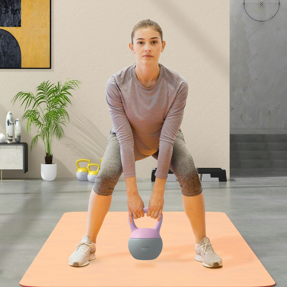 image 1 of SPORTNOW Soft Kettlebell, 8kg Kettle Bell with NonSlip Handle for Home Gym Weight Lifting and Strength Training | Multi