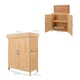 image 5 of Outsunny Wooden Garden Shed Tool Storage House, 74x43x88cm, Natural