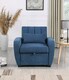 image 2 of Gibson Single Seater Manual Pull-Out Sleeper Armchair - Royal Blue | Blue | Royal Blue | 1