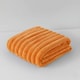 image 1 of Chunky Ribbed Mink Throw Ultra Soft Warm Elegant Blanket for Sofa Or Bed | Orange