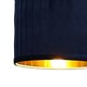 image 6 of First Choice Lighting Set of 2 Sundance Navy Blue Velvet Pleated 25cm Lamp Shades with Gold Inner Blue | Gold