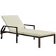 image 1 of Outsunny Rattan Wicker Chaise Sun Lounger Garden with Adjustable Wheels