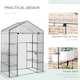 image 5 of Outsunny Walk In Greenhouse Garden Clear PVC Frame Shelves Reinforced Plant Grow