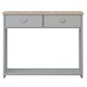 image 4 of Westbury Farmhouse 2 Drawer Hallway Console Table - Matt Grey & Light Oak Grey