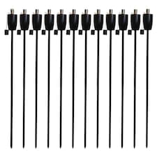 Harbour Housewares Metal Garden Torches - Barrel - Black - Pack of 12