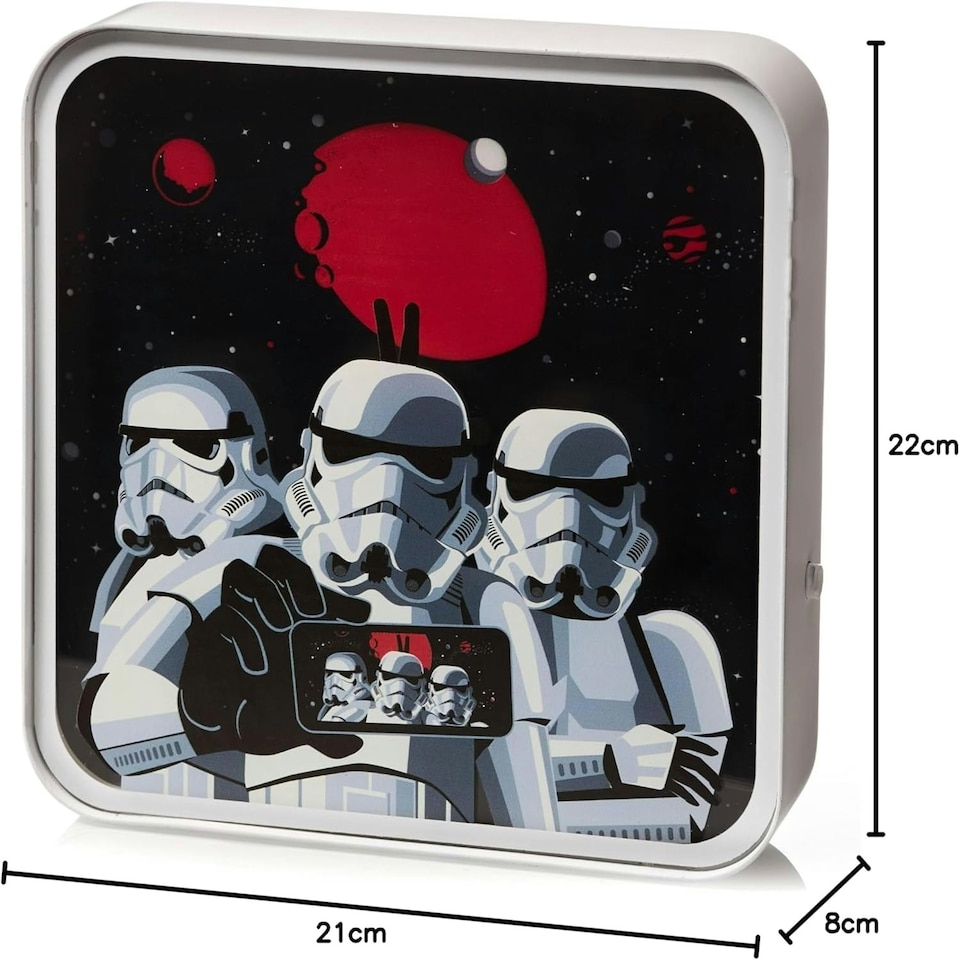 image 1 of Star Wars Stormtrooper Perspex Desk Lamp Black