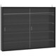 image 1 of HOMCOM 5-Tier Wall Display Shelf Unit Cabinet w/ Shelves Glass Doors Black