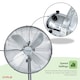 image 3 of Oypla Electrical 16" Inch 40cm Chrome Metal Pedestal 3 Speed Stand Fan Cooling