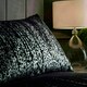 image 2 of Portfolio Home Marseilles Printed Velvet Metallic Duvet Cover Set With Pillow Cases Black | King