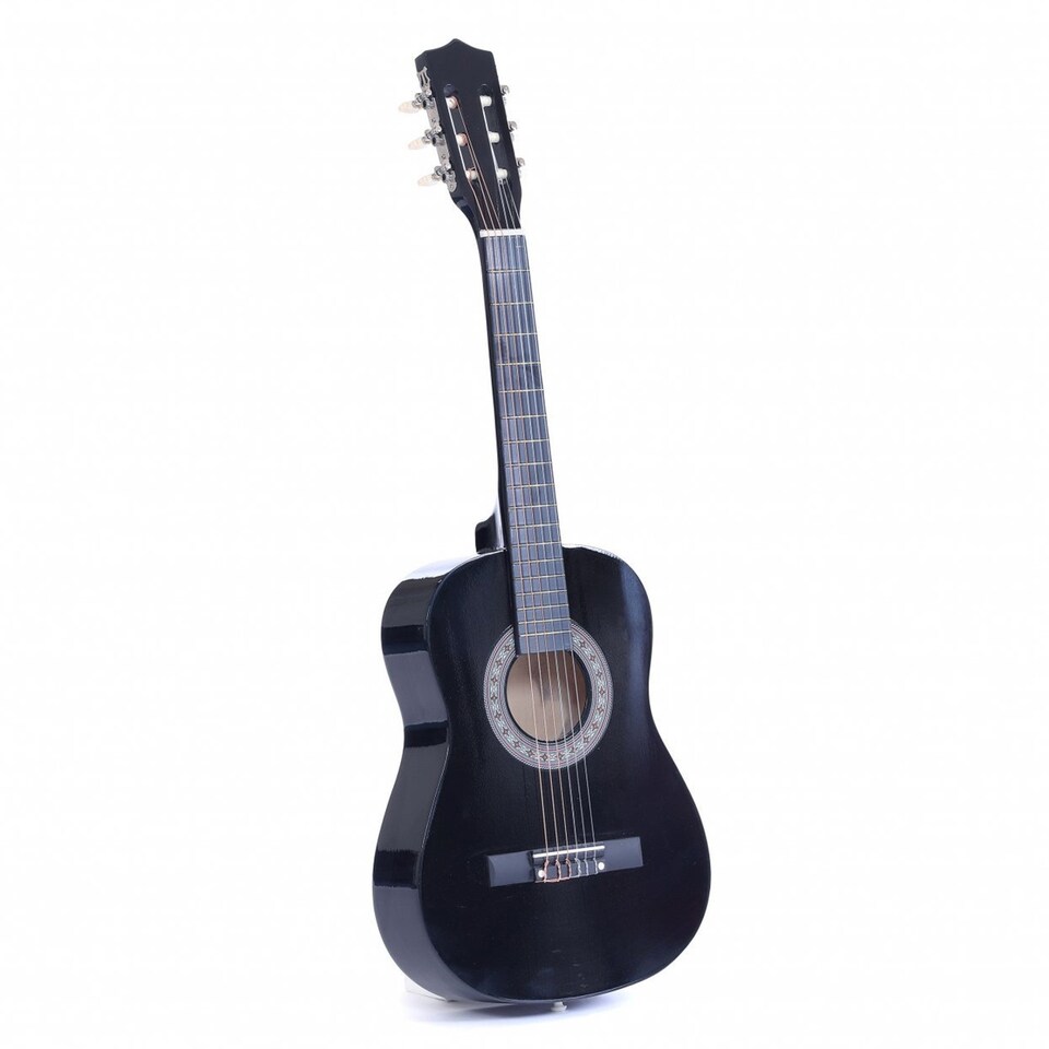 image 1 of Black 34 Inch Half Size 6 String Classical Acoustic Guitar | Black