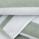 image 3 of Bianca Reversible Stripe Cotton Jacquard Bath Sheet | Green | Sage Green | Bath sheet