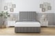 image 2 of Sloomy Langston Pewter Dumfries Divan Bed Base 2 Drawers Left Side With 26 Inch Strutted Headboard & 12 Inch Matching Footboard | Grey | Pewter | Small Single | 1