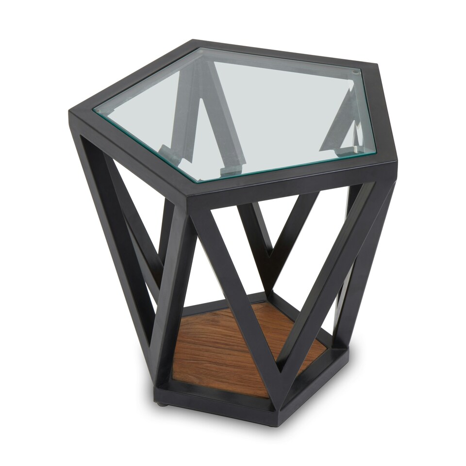 image 1 of Interiors by Premier Pentagon Side Table Black