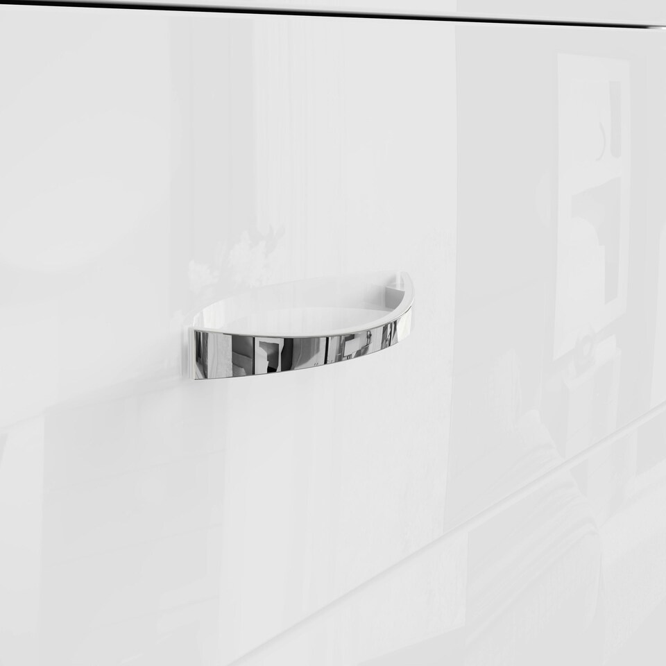 image 1 of FWStyle Chilton 3 Drawer Chest Of Drawers - White Gloss Front