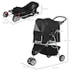 image 4 of PawHut Pet Stroller Pushchair Carrier for Cat Puppy with 3 Wheels Black