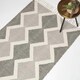 image 1 of Homescapes Malmo Handwoven Grey and Black Cotton Textured Rug - 90 x 150 cm | Grey | Grey, White