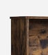 image 5 of Rustic Brown Floor Standing Cabinet with Louvered Doors & Adjustable Shelf