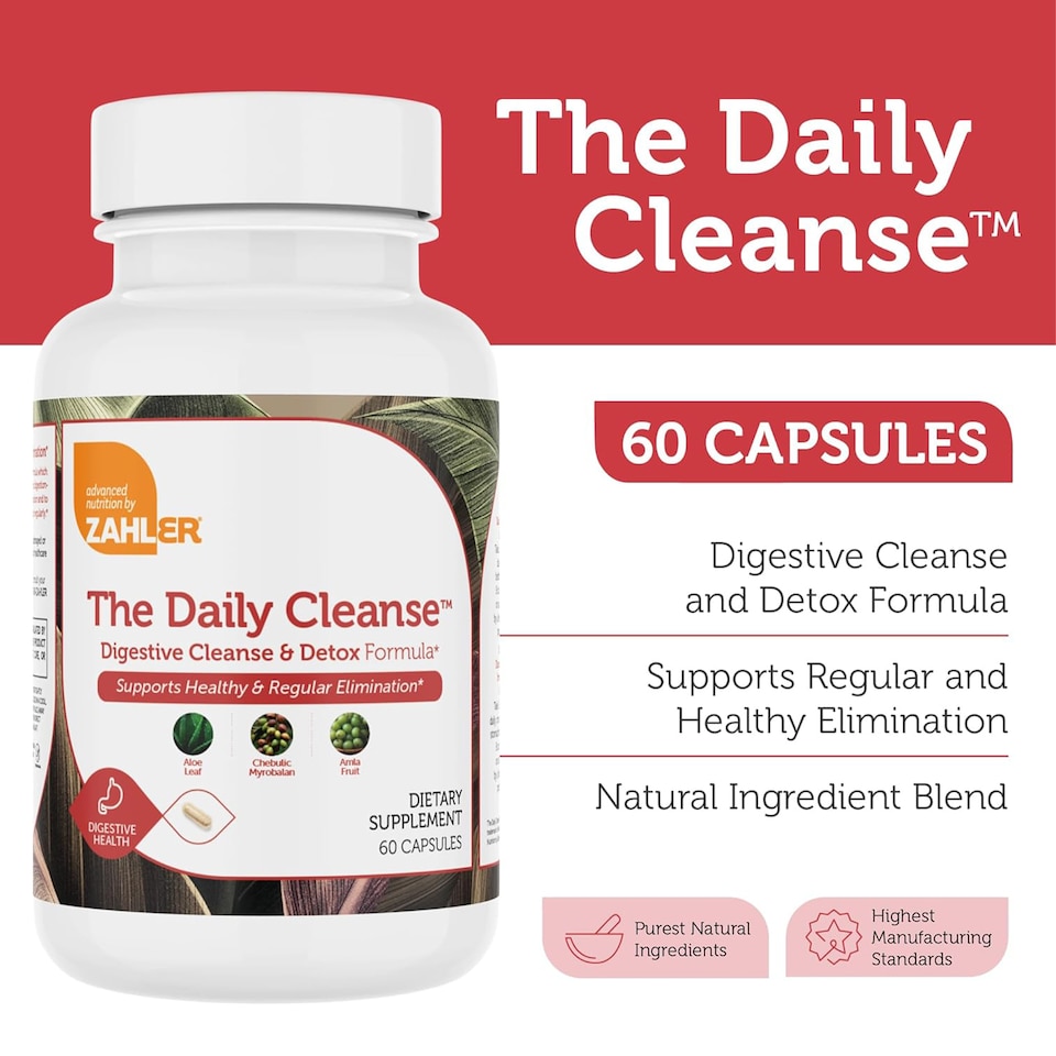 image 1 of Daily Cleanse, Digestive Cleanse & Detox Formula Unflavored, 60 c