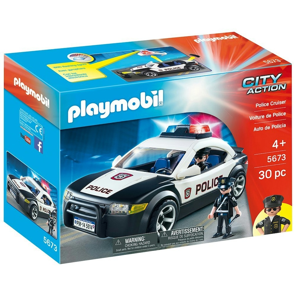 image 1 of Playmobil City Action Police Cruiser Playset with Figures 5673
