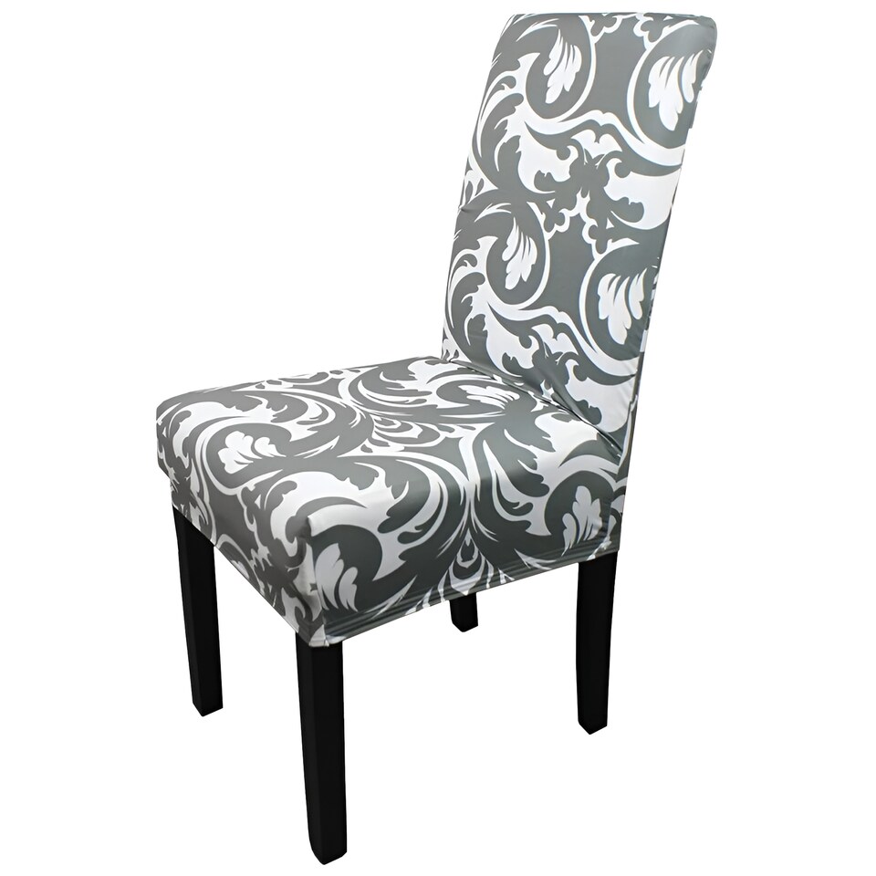 image 1 of High-Back Printed Chair Covers, Spandex Stretch Protective Slipcovers