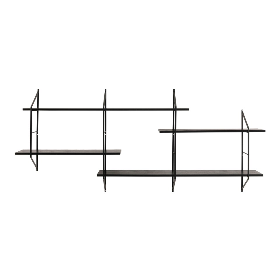image 1 of Belfast Wall Unit with 4 shelves in Black