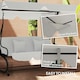 image 9 of Outsunny Waterproof Garden Swing Canopy Replacement 3 Seater, Light Grey Black