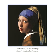 Brushed Issues, Birthday Card for Her, "The Girl With The ASOS Earrings" Female Birthday Card