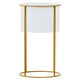 image 1 of Interiors by Premier Sleek And Sturdy Large Black And Gold Floor Standing Planter, Stylish And Functional Outdoor Garden Pots White