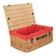 image 1 of 55cm Buff Picnic Basket with Lining Red | Red | One Size