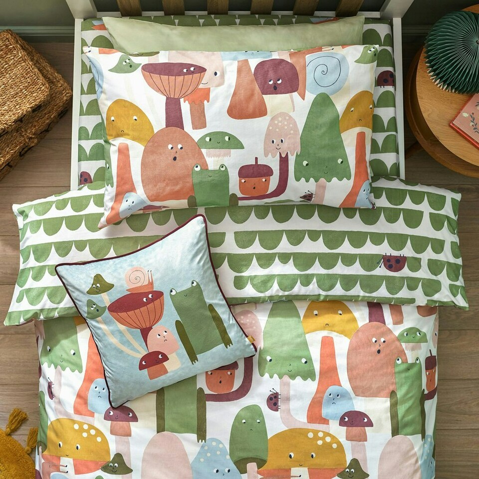 image 1 of little furn. Funguys Mushroom Single Duvet Cover Set