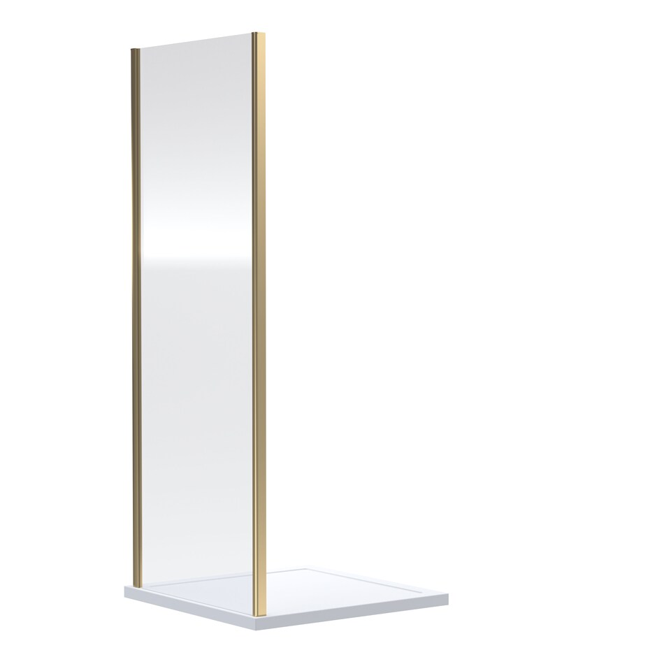 image 1 of Balterley Ruwa Toughened Safety Glass Side Panel - Balterley | Copper | Brushed Brass | 1