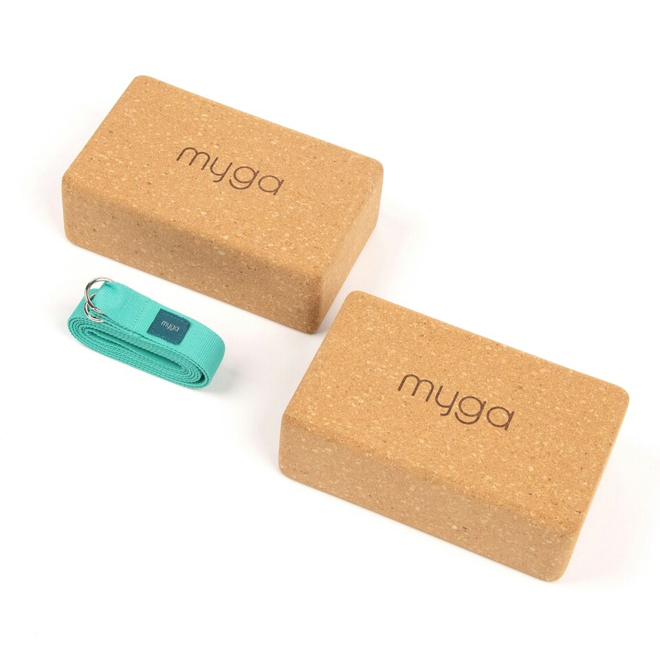 image 1 of Myga Pair of Cork Blocks Strap - Turquoise